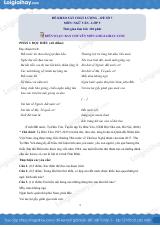 Đề khảo sát chất lượng đầu năm Văn 9 - Đề 7